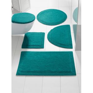 Tapis de bain 100% coton - helline home - bleu p&eacute;trole - Taille 4
