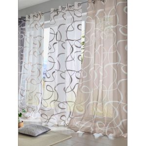 Store d&eacute;coratif motif imprim&eacute; - helline home - gris-blanc - Taille 4