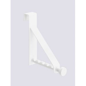 Portemanteau de porte inox bross&eacute; de qualit&eacute; - helline home - blanc - Taille 0