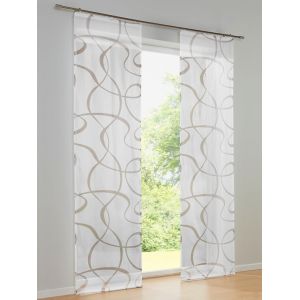 Panneau-rideaux rideaux coulissants modernes - helline home - blanc-taupe - Taille 2