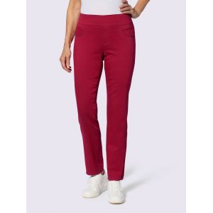 Pantalon avec ceinture large &eacute;lastique et poches - Collection L - rouge - Taille 235