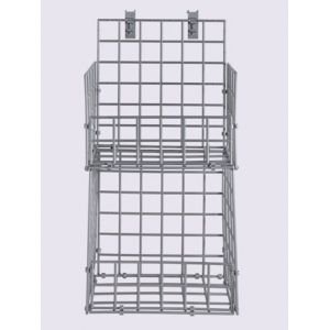 &Eacute;tag&egrave;re &agrave; suspendre 2 compartiments spacieux - helline home - couleur argent - Taille 0