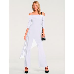 Combinaison jambes larges - Ashley Brooke - &eacute;cru - Taille 38