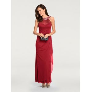 Robe de soir&eacute;e &eacute;l&eacute;gant, empi&egrave;cement tendance - Ashley Brooke - rouge - Taille 36