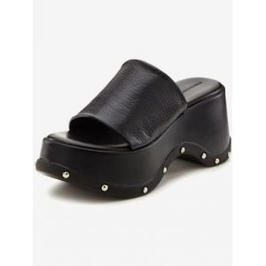 Mules tendance en cuir de qualité - French Connection - noir - Taille 42