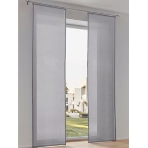 Panneau-rideaux rideaux coulissants unis - helline home - gris - Taille 1