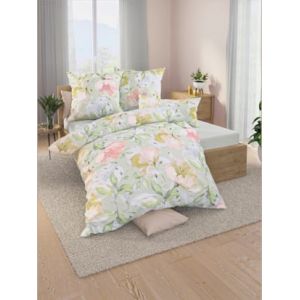 Linge de lit flanelle fine douce - Biberna - vert tilleul - Taille 4