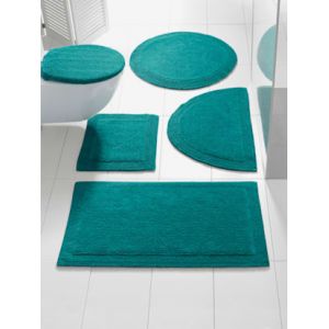 Tapis de bain 100% coton - helline home - bleu pétrole - Taille 1