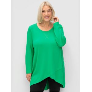 T-shirt &agrave; manches longues - Sheego - vert pomme - Taille 42/44