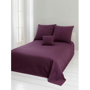 Plaid tissé en relief - helline home - aubergine - Taille 4
