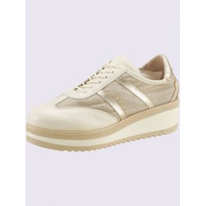 Chaussures &agrave; lacets de fabrication espagnole -  - cr&egrave;me-couleur or - Taille 37