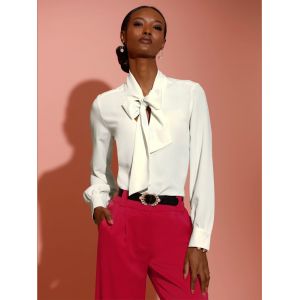 Chemisier lavalli&egrave;re lavalli&egrave;re tendance - Creation L - &eacute;cru - Taille 38