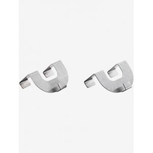 Lot de 2 crochets en u lot de 2 - helline home - couleur argent - Taille 0