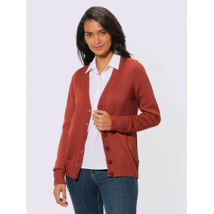 Veste en tricot - Collection L - rouille - Taille 38