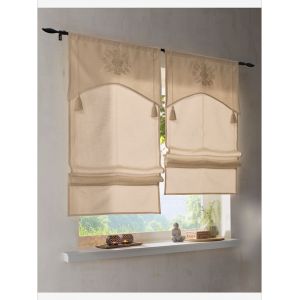 Store-bateau avec broderie - helline home - naturel - Taille 1