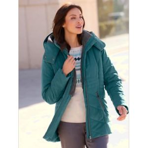 Veste à capuche capuche amovible -  - bleu pétrole - Taille 48