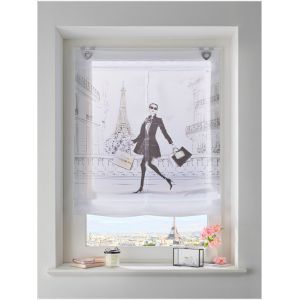 Store-bateau &agrave; &oelig;illets - helline home - blanc-noir - Taille 4