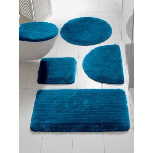 Tapis de bain 100% acrylique - helline home - bleu p&eacute;trole - Taille 7