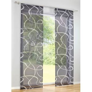 Panneau-rideaux rideaux coulissants modernes - helline home - gris-blanc - Taille 4