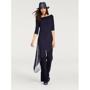 Combinaison jambes larges - Ashley Brooke - bleu nuit - Taille 40