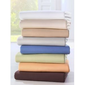 Drap-housse et drap en flanelle fine - Biberna - gris clair - Taille 4