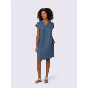 Robe tunique pur lyocell - Linea Tesini - bleu blanchi - Taille 50