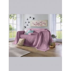 Jeté de fauteuil protection fauteuil tissée - helline home - mauve - Taille 2