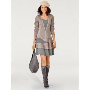 Robe en jersey matières tendance - Linea Tesini - taupe - Taille 38