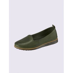 Trotteurs semelle int&eacute;rieure amovible en cuir -  - vert olive - Taille 42