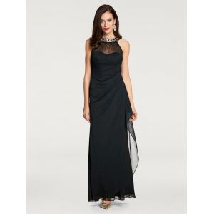 Robe de soir&eacute;e &eacute;l&eacute;gant, empi&egrave;cement tendance - Ashley Brooke - noir - Taille 40