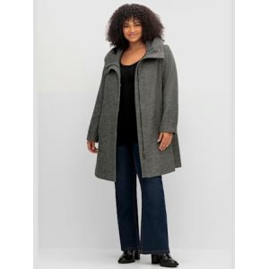 Manteau court - Sheego - noir-blanc - Taille 54