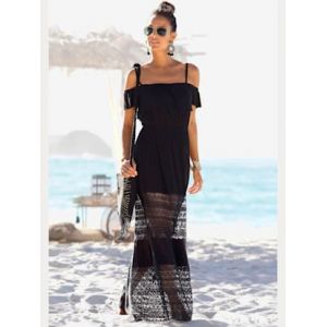 Robe longue robe à encolure carmen épaules nues - LASCANA - noir - Taille 46