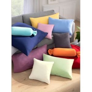 Housses de coussin jersey fin maco à repassage superflu - Estella - aubergine - Taille 5