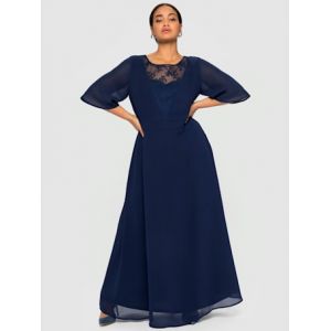 Robe de soir&eacute;e - Sheego - marine - Taille 46