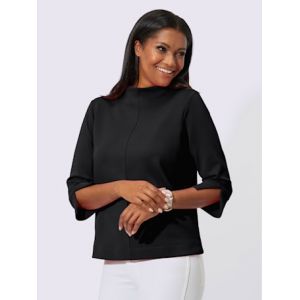 T-shirt &agrave; col montant 50% modal -  - noir - Taille 40