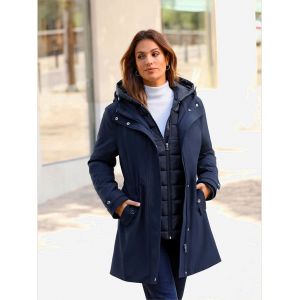 Veste 2 en 1 veste ext&eacute;rieure et int&eacute;rieure &agrave; porter s&eacute;par&eacute;ment ou associ&eacute;es pour tenir chaud -  - marine - Taille 48