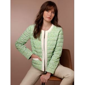 Doudoune imprim&eacute; transfert couleur argent&eacute; - CREATION L PREMIUM - r&eacute;s&eacute;da-&eacute;cru imprim&eacute; - Taille 46