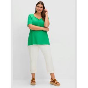 T-shirt - Sheego - vert pomme - Taille 42/44