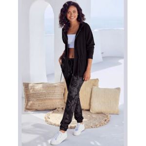 Pantalon lounge pantalon confortable avec imprimé - LASCANA - noir-motifs sur toute la surface - Taille 38/40