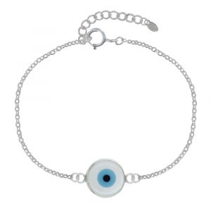 Bracelet Argent Oeil de Nacre Ivoire