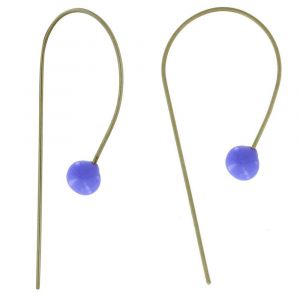 Boucles d'Oreilles Laiton Perle de Verre - Classics - Violet