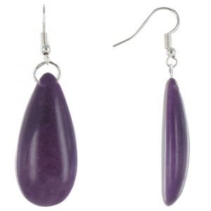 Boucles d'Oreilles Goutte en Tagua - Classics - Violet