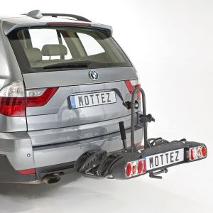 MOTTEZ - Porte-v&eacute;lo plateforme, basculable sur attelage 100% mont&eacute;, 3 v&eacute;los fixation sur boule d'attelage - A021P3RA