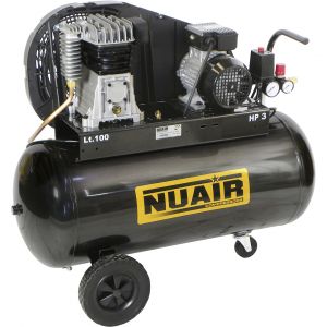 NUAIR - Compresseur &agrave; piston 3 CV 100 litres 230 Vca - B2800B/100CM3 - 142310NU