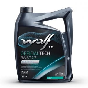 WOLF - Huile moteur OFFICIALTECH 5W30 C2 - Bidon de 5 litres - 8309113