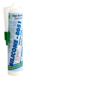 DEN BRAVEN - SILICONE 8051 - Mastic en silicone - Blanc - 300ml - SI80511306ZW25