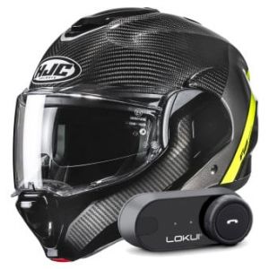 Casques modulables F100 Carbon Stan MC3H + Kit Bluetooth Lokui K30