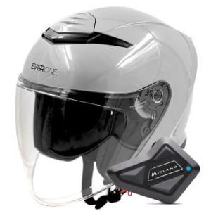Casques Jet RX31-Jet Grey Nardo + Kit Bluetooth BT Mini