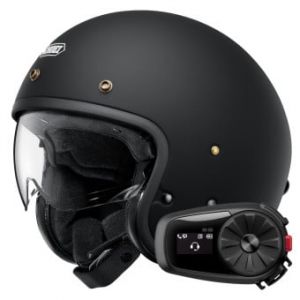 Casques Jet J.O2 Matt Black + Kit Bluetooth 5S Solo