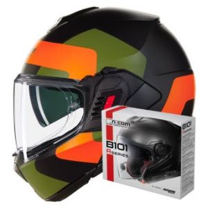 Casques modulables N120-1 Omocromo 345 + Kit Bluetooth B101R